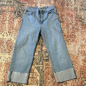 Abercrombie & Fitch Light Blue Cropped Jeans